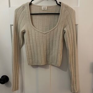 Wilfred Cream V-Neck Sweater